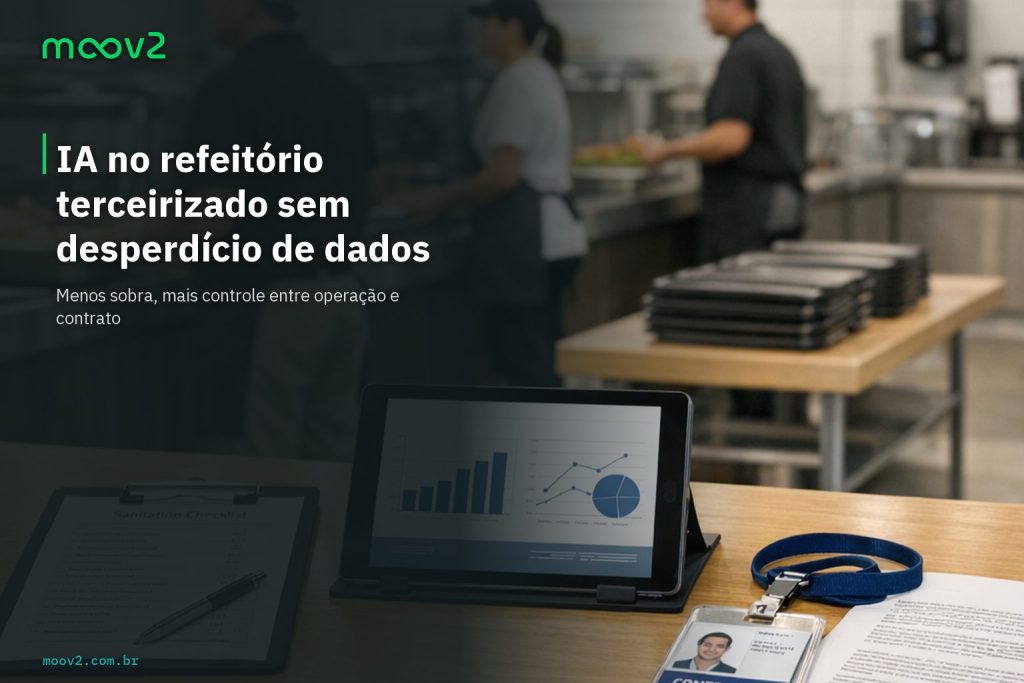 IA em restaurantes corporativos terceirizados com branding Moov2